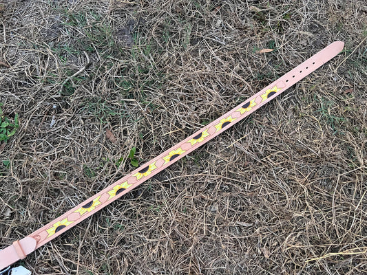 Sunflower Leather Tooled Belt