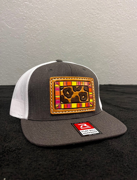 Leopard Tooled Flatbill Hat