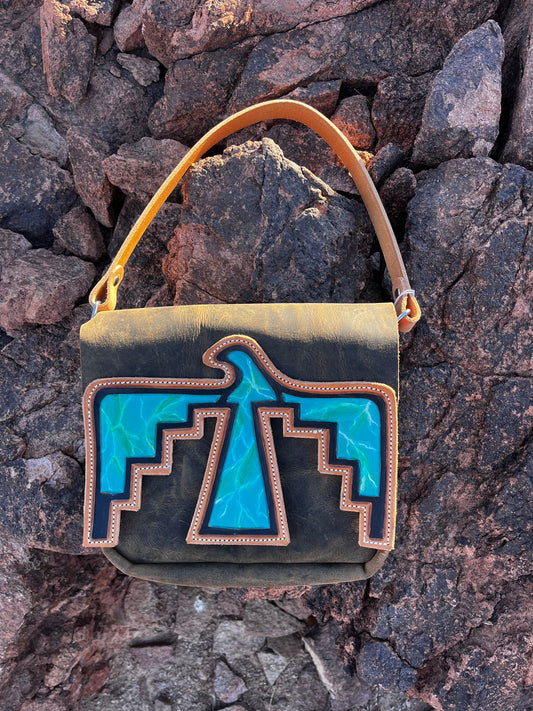 Thunderbird Leather Tooled Purse